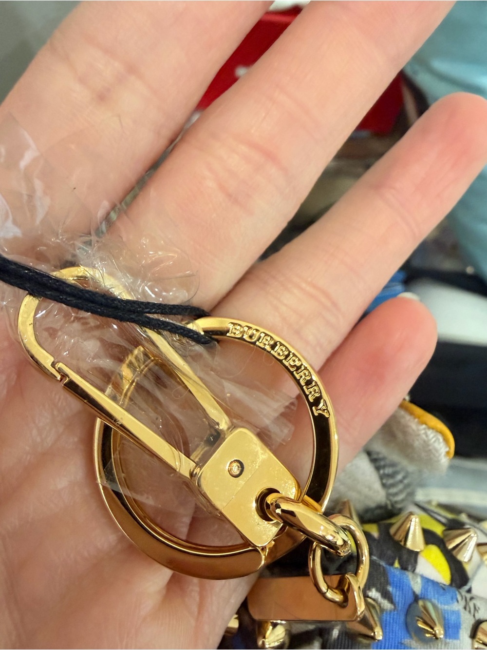 Burberry Spiked Studded Keychain - Blue, Black & White - Picture 5 of 8